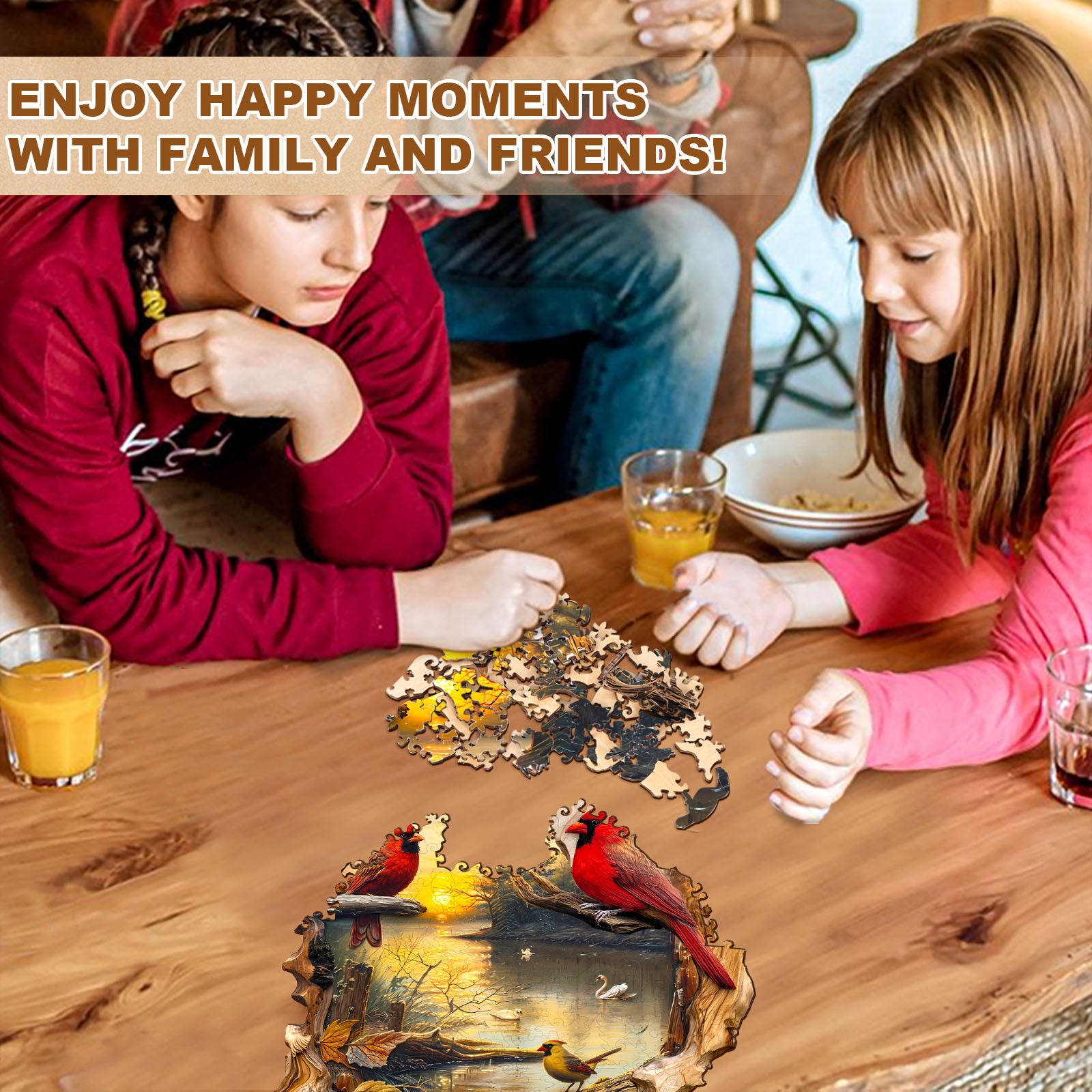 Sunset Lake Wooden Jigsaw Puzzle