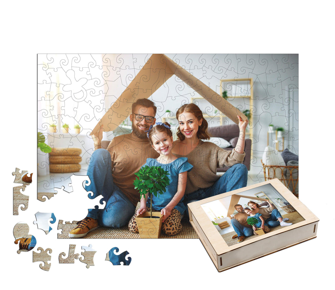 Personalized Photo Wooden Puzzle - Family Theme