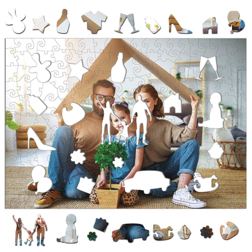 Personalized Photo Wooden Puzzle - Family Theme