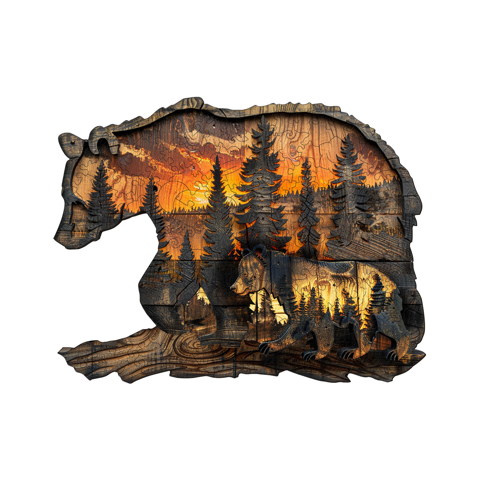 Woodcarving Bear Wooden Jigsaw Puzzle