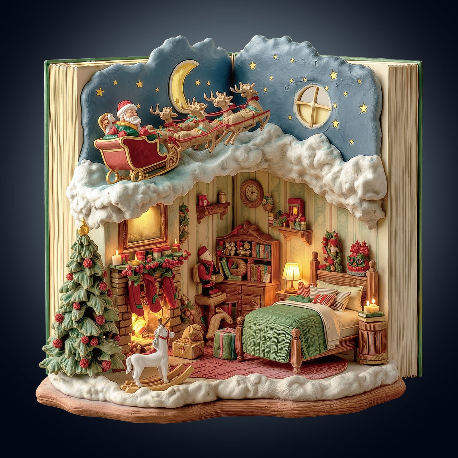 Christmas Eve in the Book Wooden Jigsaw Puzzle