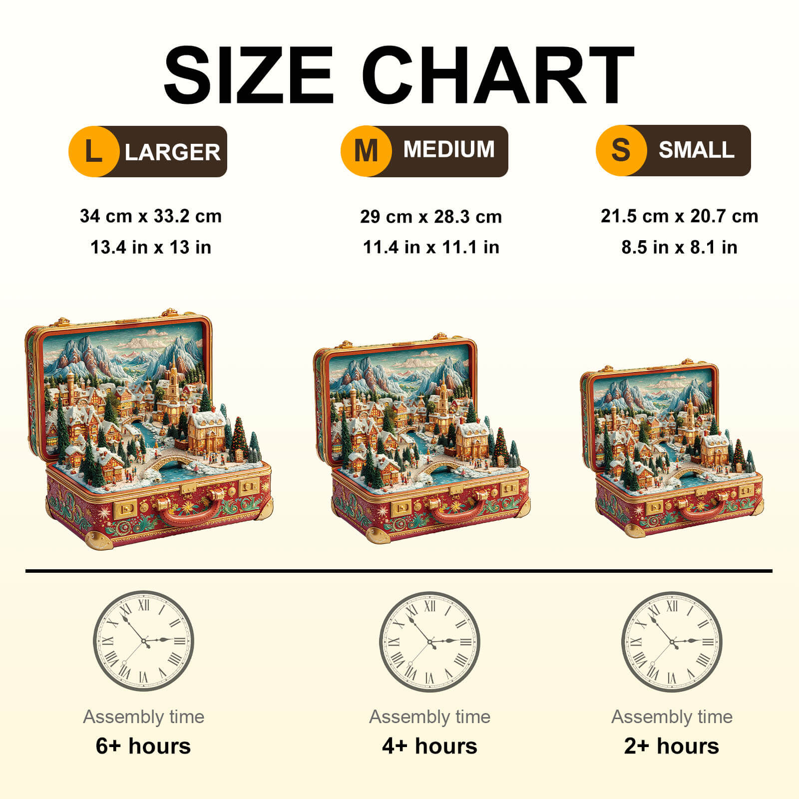 Suitcase Scenery-Christmas Wooden Jigsaw Puzzle