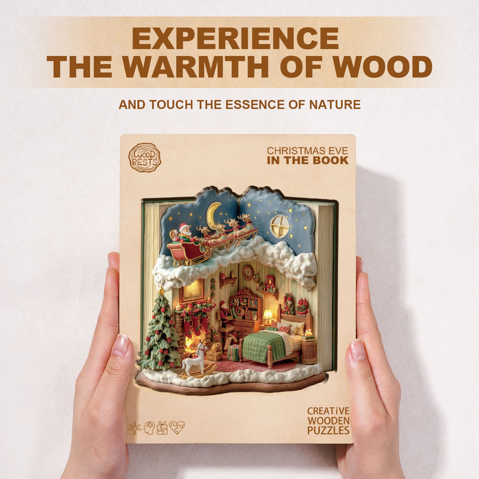 Christmas Eve in the Book Wooden Jigsaw Puzzle