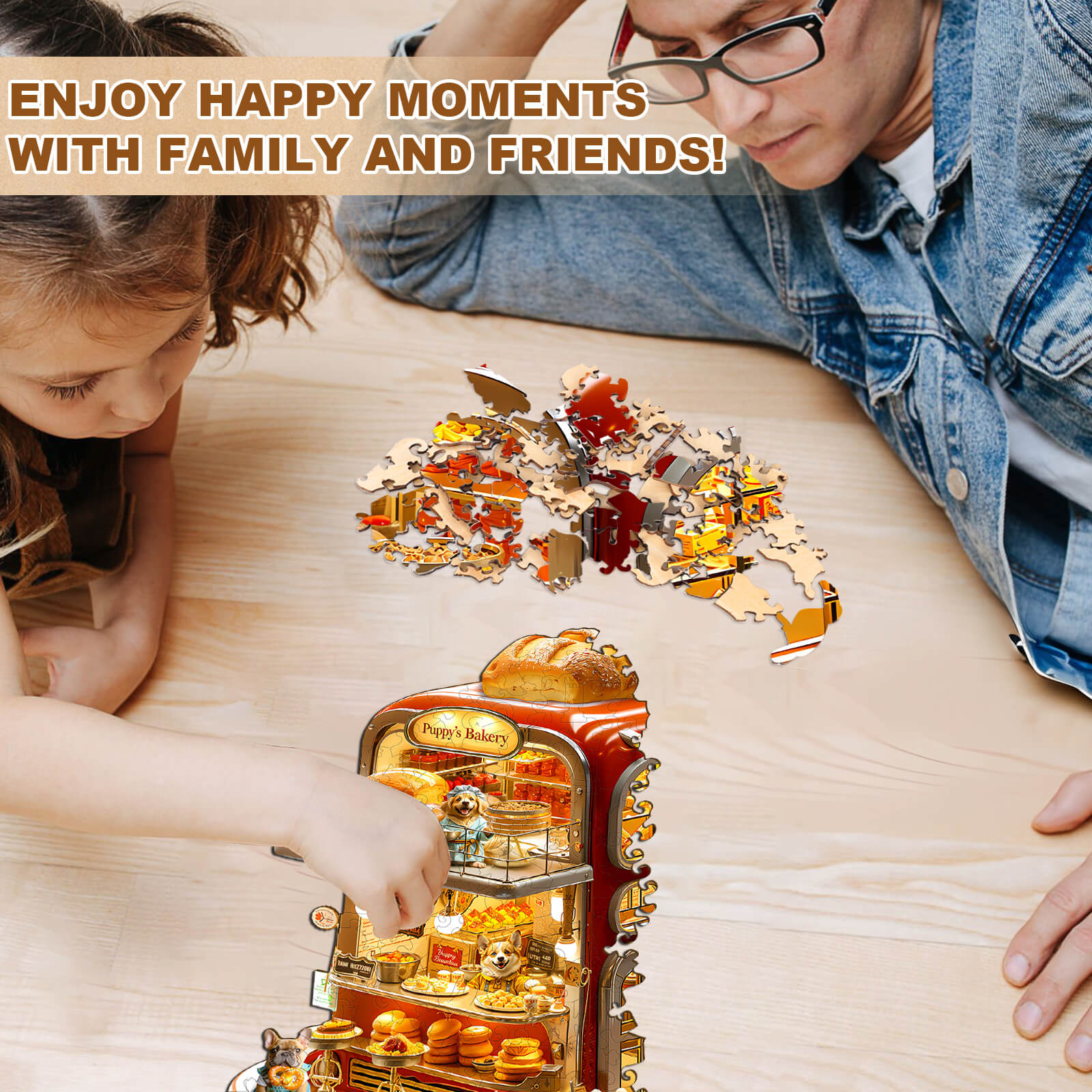 Puppy's Bakery Wooden Jigsaw Puzzle