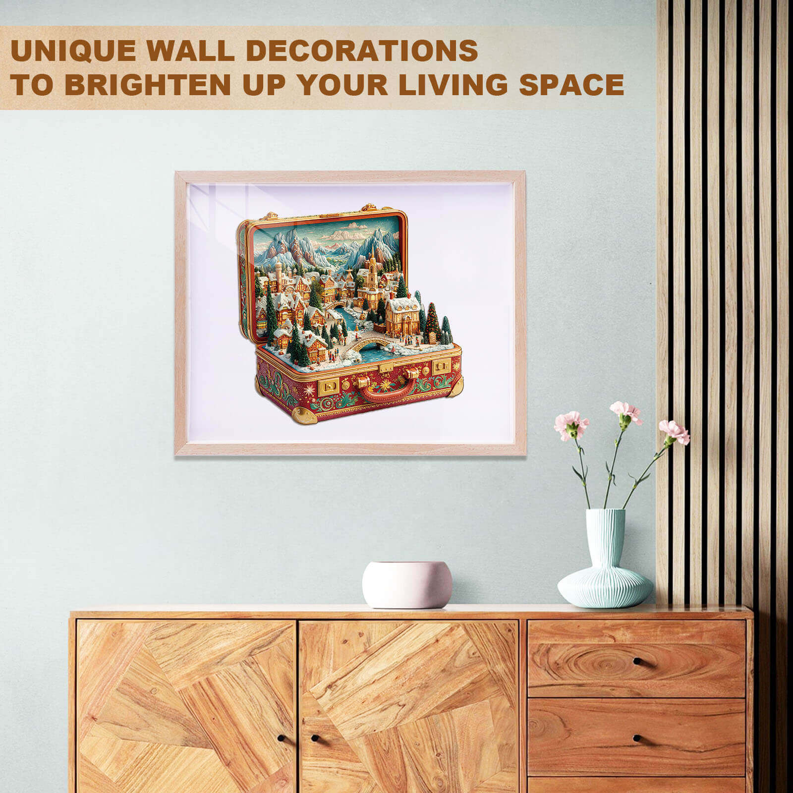 Suitcase Scenery-Christmas Wooden Jigsaw Puzzle