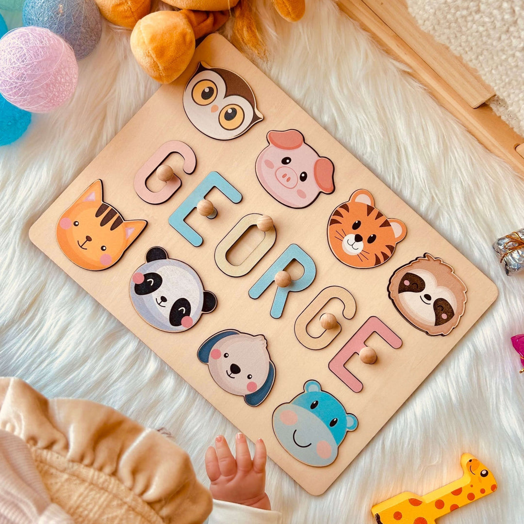 Personalized Wooden Baby Name Puzzle-Woodbests