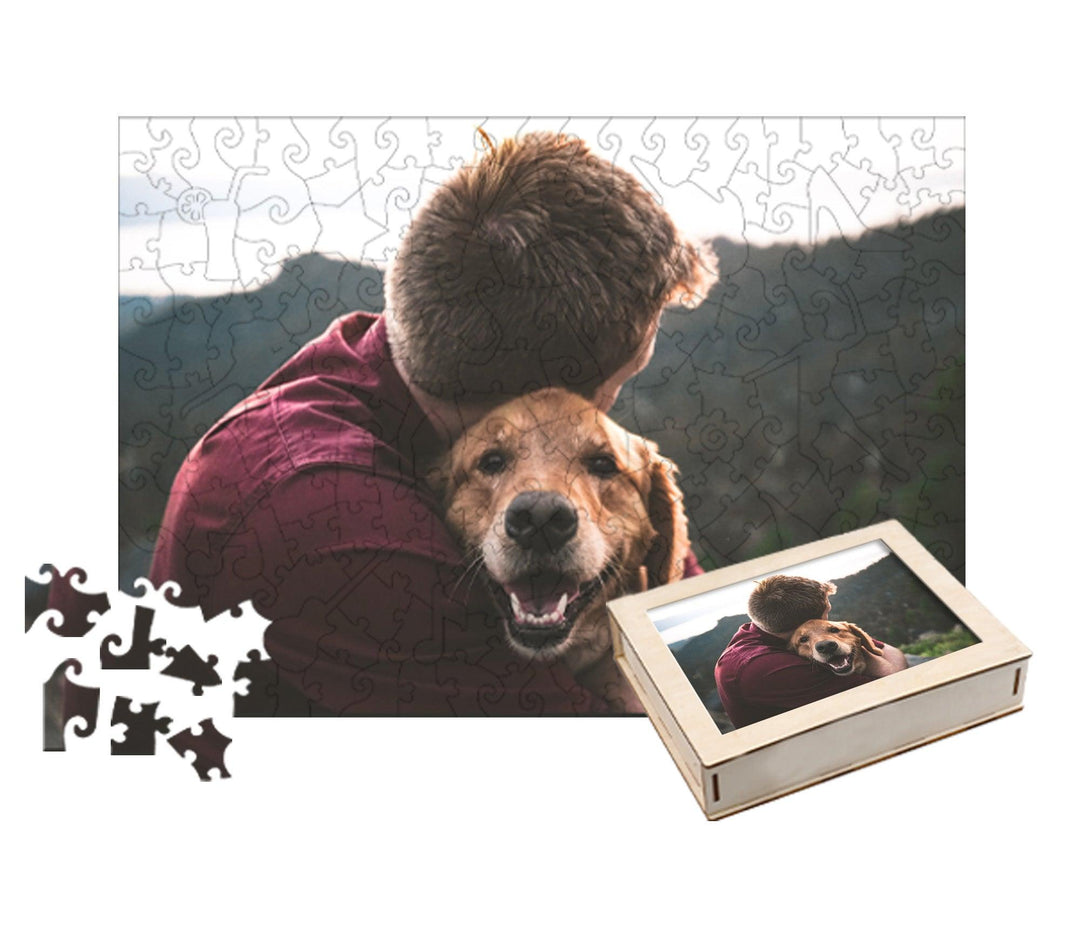 Personalized Photo Wooden Puzzle - Pet Lover Theme