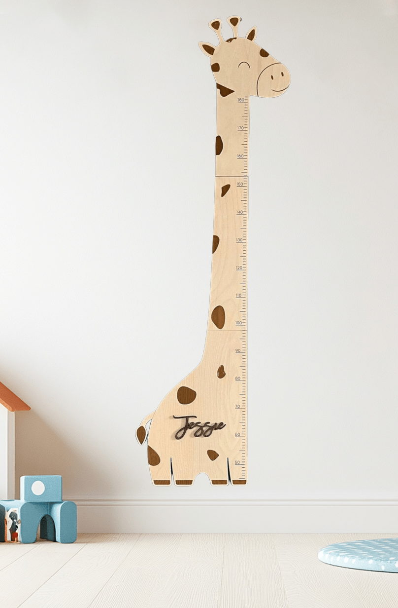 Personalized Wooden Giraffe Growth Chart Ruler